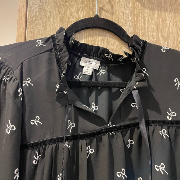 Jcrew Bow Tie Blouse - Picture 2 of 3